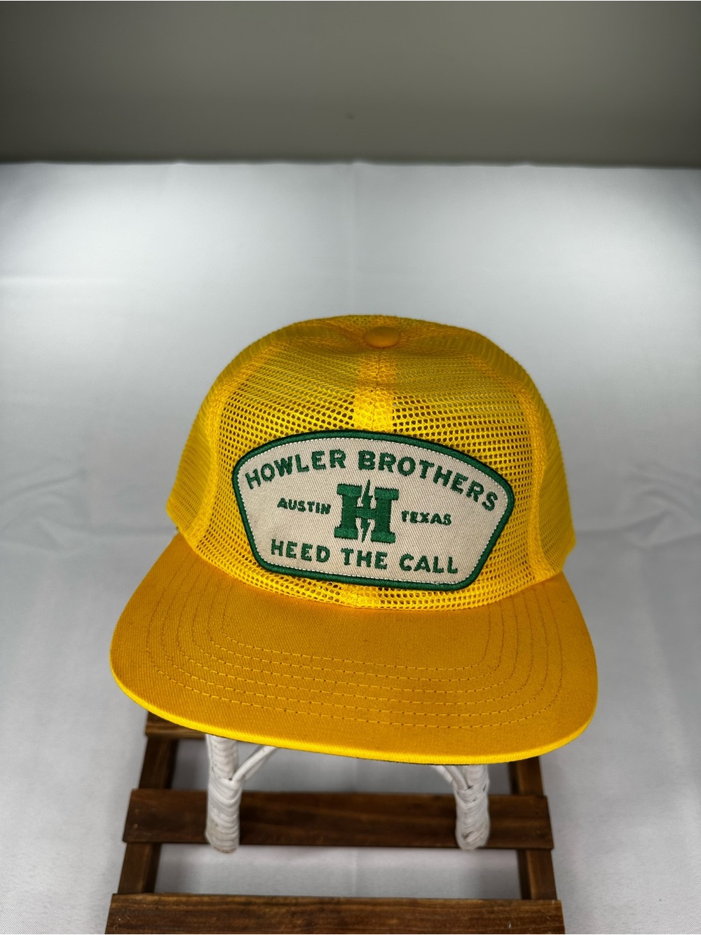Howler Brothers “Heed the Call” Yellow Mesh Trucker Hat